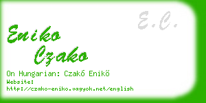 eniko czako business card